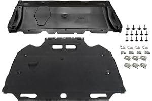 GXARTS Radiator Support Cover Splash Guards w/Clips 4G0863821B Compatible with Audi A6 4G/C7 A7 (4G) 2011-2018 4G0863821F 4G0863822C 4G0863822J Front Lower Engine Under Cover Set