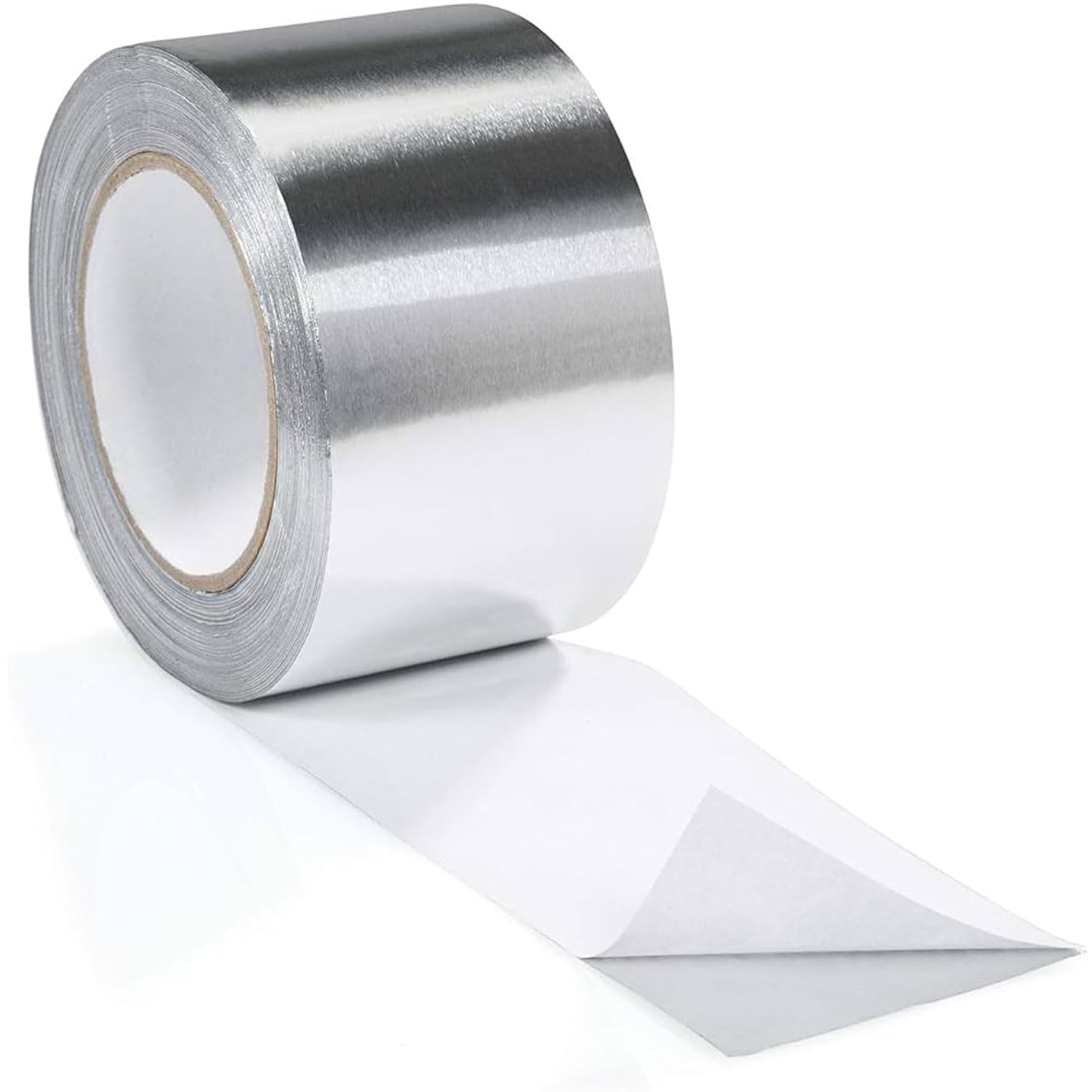 Trade Store Reinforced Aluminium Foil Tape - 1 x 48mm x 45m Roll - High Tack, Tear Resistant - Ideal for HVAC, Insulation, Duct Sealing - Water & Weather Resistant - Enhances Energy Efficiency (1)