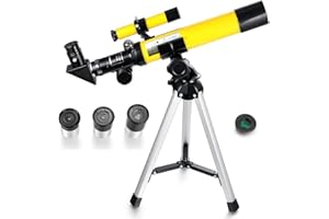 CLAVOLO Refractor Telescope C-F40040 for Kids and Beginners, Portable Telescope with Finder Scope, Travel Telescope with 3 Eyepieces Magnification