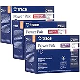Trace Minerals Power Pak Multivitamin and Multimineral Packets - Electrolyte Support - 1200 mg Vitamin C plus 70+ Trace Minerals - Raspberry, Acai Berry and Blueberry Pomegranate Variety - 90 Packets
