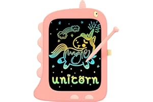 TEKFUN Toddler Toys - Unicorn LCD Writing Tablet 8.5'' Doodle Board | 3+ Year Old Kids Birthday Valentine Gifts | Travel Drawing Pad Learning Toys Age 3 4 5 6 7 Little Kids (Pink)