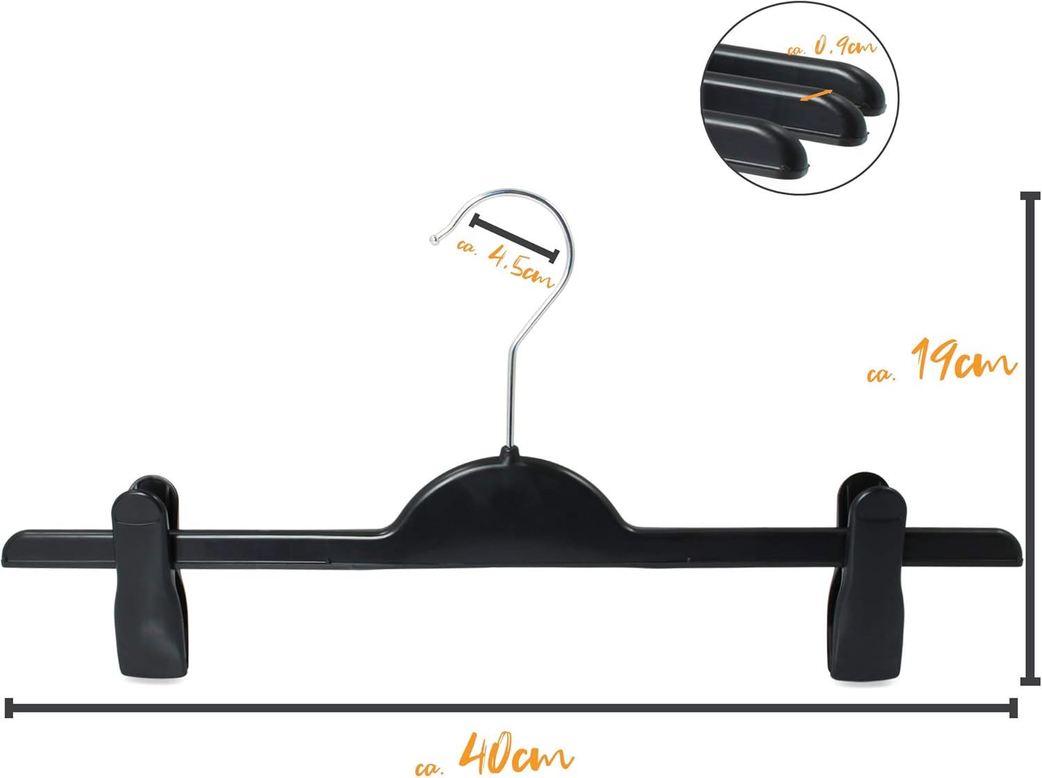 famy.Shop pantalones perchas de plástico con pinzas para pantalones