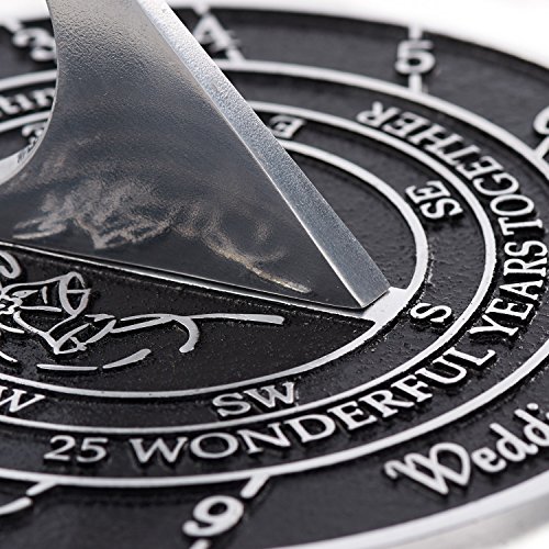 Personalised Wedding & Anniversary Sundial Gift. Perfect Gift For Him, For Her Or For A Couple To Celebrate Any Special Anniversary. Handmade In England By The Metal Foundry Ltd.