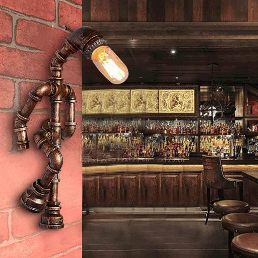Bathroom Mirror Vintage Industrial Water Pipe Ceiling Light Steampunk Retro Light Fixture Metal Amazon Co Uk Kitchen Home