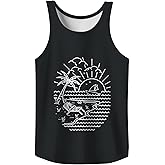 Mens Tank Tops Summer Sleeveless Shirts Beach Graphic Tank Tops Men 4th of July Tank Top Cut Off Patriotic Shirts
