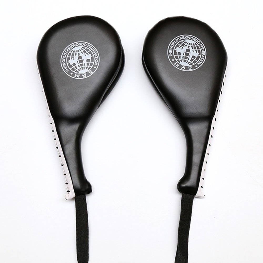 Luniquz 2x Taekwondo Kicking Pad Karate MMA Training Target Paddle Kungfu Hand Strike (Black)