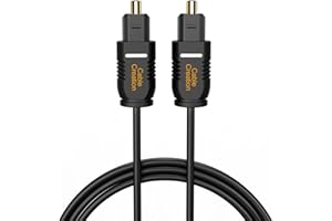 CableCreation Optical Digital Audio Cable 15FT, Thin Fiber Optic Toslink Gold Plated Optical S/PDIF Cord for Home Theater, Sound Bar, TV, PS4, Xbox, DVD/CD Player, Game Console& More, Black