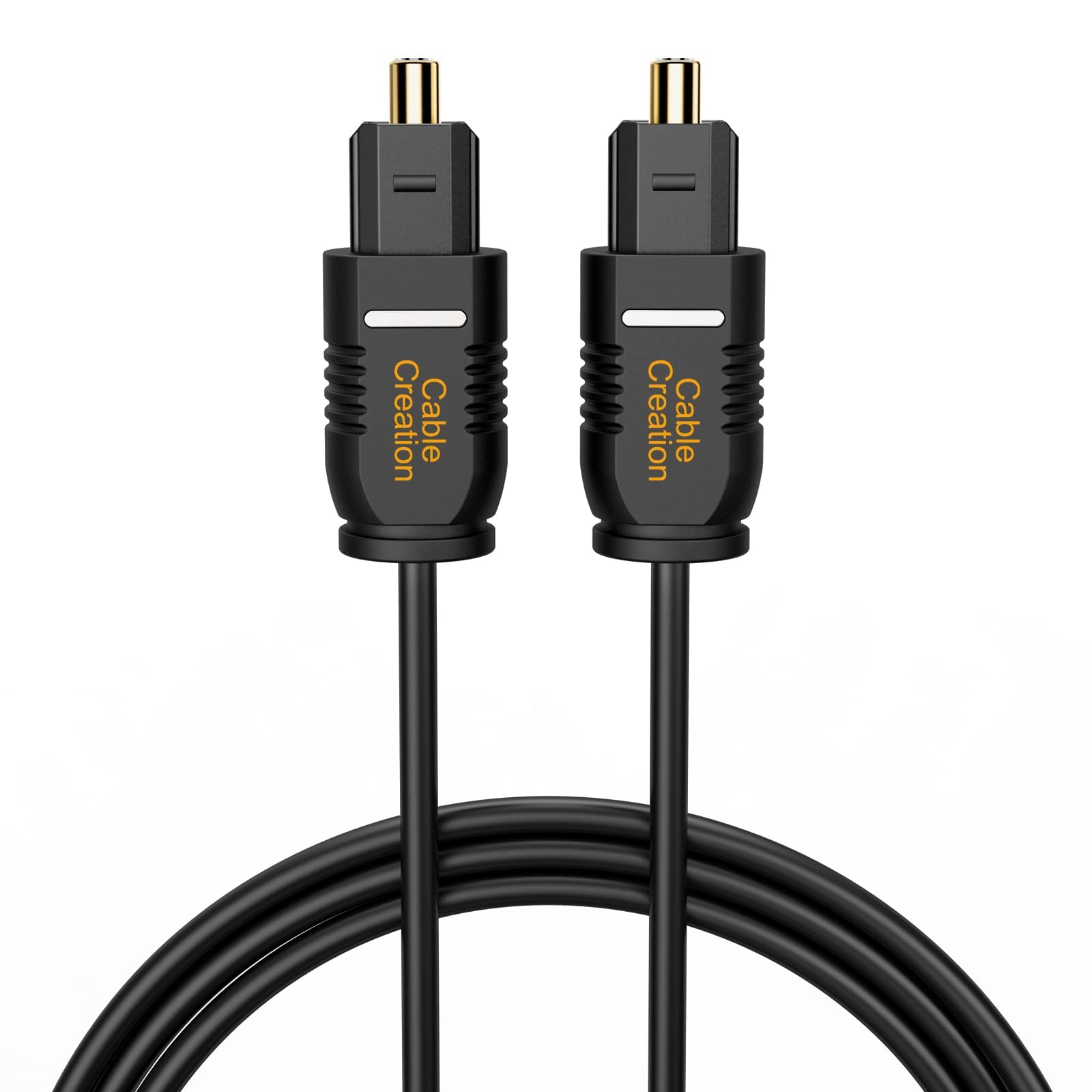 CableCreation Toslink Digital Optical Audio Fiber Optic Cable, 15FT, Thin