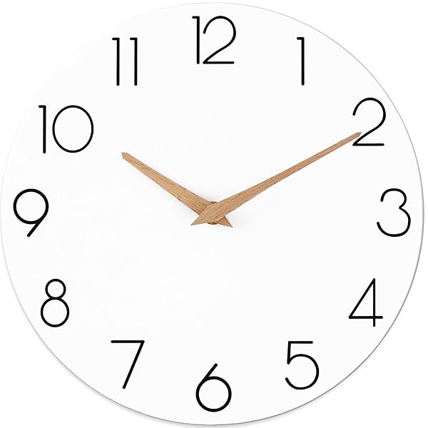 CICININC WALL CLOCK, 16 INCH WOODEN BATTERY OPERATED...