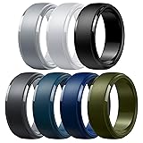 Egnaro Men's Silicone Wedding Rings: Classic Black