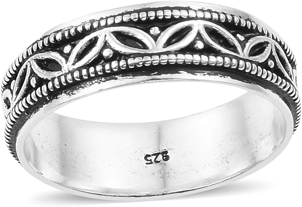 925 Sterling Silver Band Fashion Ring For Women Size 9 Amazon.co.uk Jewellery