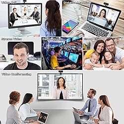 FUVISION Webcam with Microphone, Web Cameras for