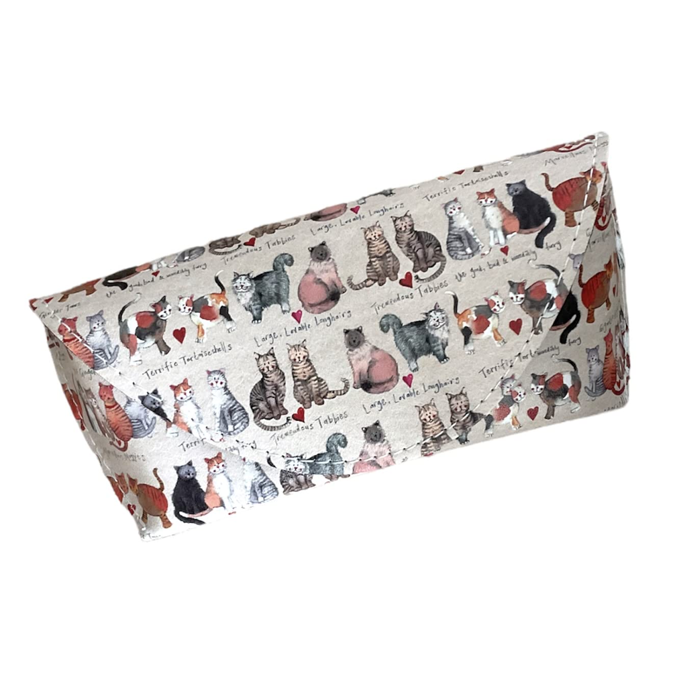 ALEX CLARK Marvellous Moggies Cat Spectacle Glasses Case - PU Leather - Soft Case - For Travel