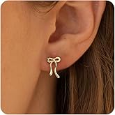 VRIUA Bow Earrings for Women 14K Gold/Silver Plated Bow Earrings Dainty Jewelry Gift for Her