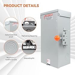 100A Generator Transfer Switch,24000W General-Duty