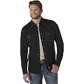 Wrangler Mens Retro Two Pocket Long Sleeve Snap Shirt Discontinued