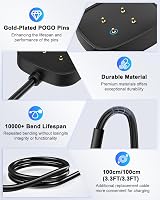 FYOUNG 2PK Charger Cable for Fitbit Versa 3 4 Sense 1 2 Smartwatch USB Cord view 4