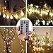 50 Leds 16 Feet Globe LED String Lights with Remote Control Timer Battery Operated Indoor Outdoor Decorative Fairy Lights Curtain for Patio,Gardens,Bedroom,Wedding,Christmas Party (Warm White)