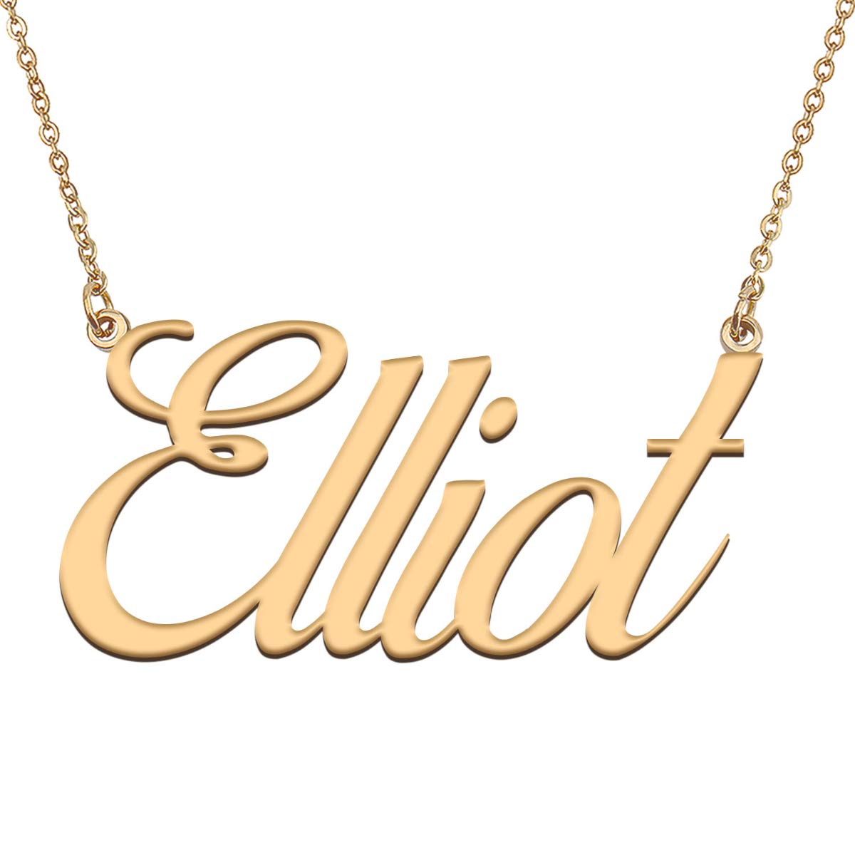 HUAN XUN Customized Custom Simple Any Name Necklace