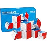 Speed Cube Set - Puzzle Cube, Magic Cube Bundle Collection Cube 2x2 3x3 4x4 5x5 6x6 7x7 Puzzle Cube Toy Gift Box for Children Adults, Pack of 6, Moyu MFJS WCA 2-7 Set (Stickerless)