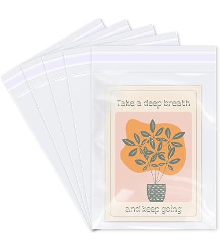 N/A 200-Piece 4-5/8 In. X 5-3/4 In. Clear Resealable Cellophane Bags Fits A2 Card With Envelope Jewelry Candy Cookie Sleeves Ph00522c193