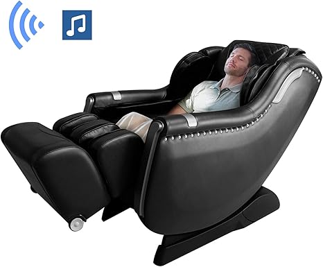 Amazon Com Kaspuro A900 Massage Chair Recliner Sl Track 3d Hand Zero Gravity Massage Chairs Full Body Airbag Calves 3 Levels Intensity Adjustable Yoga Stretching Bluetooth Speaker Foot Roller Black Kitchen Dining