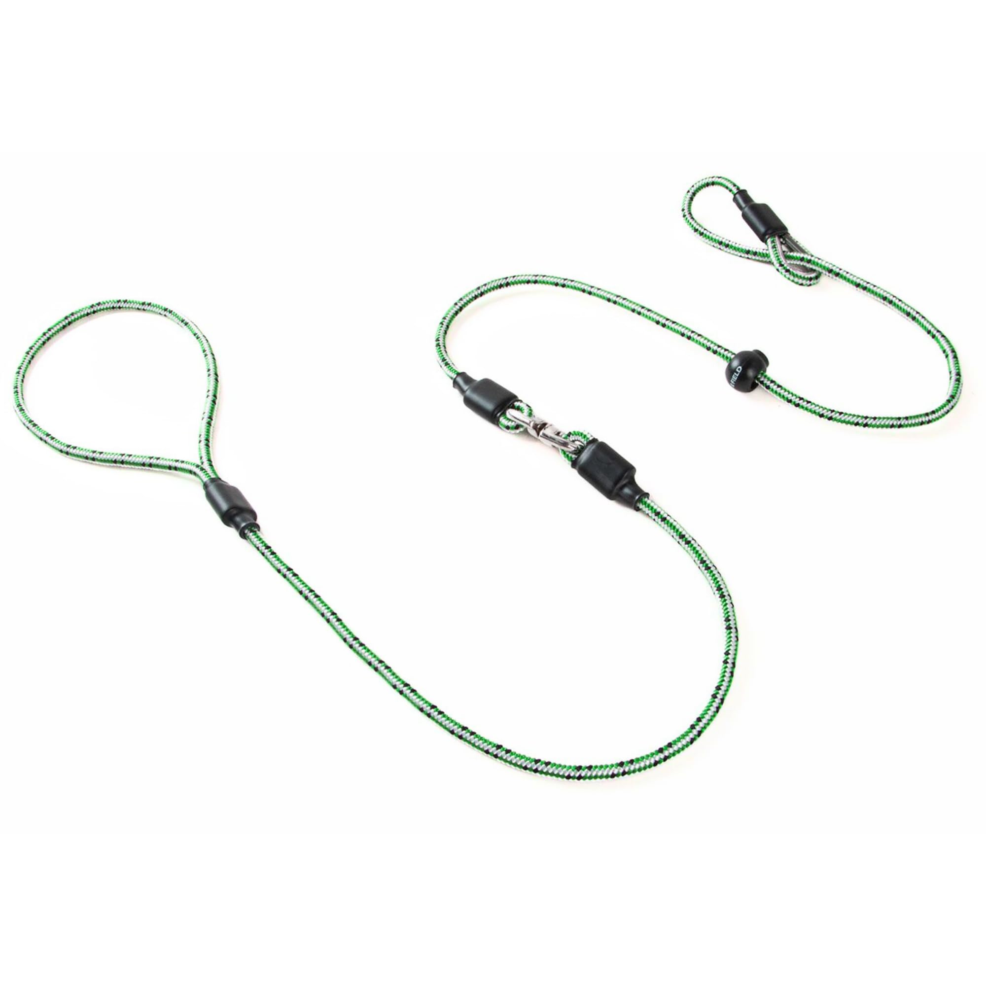 Dog & Field Pro Trialler Swivel Slip Lead, Green. 1.2m Rope Slip Lead For Dogs With Button Press Stopper, Easy To Slip On, No Collar Or Harness Needed. Anti-Tangle Dog Leash (Green)