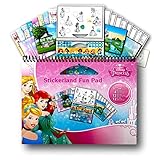 Disney Princess Large Activity Sticker Art Set (875 Stickers, 4 play Scenes, 12 Sticker Coloring Book Activity Pages)