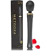Metooka Therapeutic Cordless Massager - Powerful Massage Tool Handheld 8 Speeds 20 Patterns - Rechargeable Hand Massagers for Sore Muscles - Hand Held Massage Tool for Neck & Back