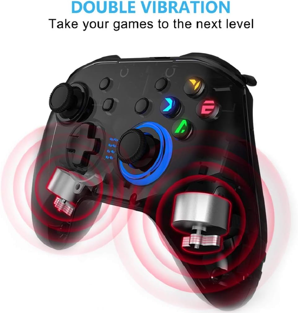 HIRIFULL Wired Gaming Controller, Gamepad with Dual- Joystick, Vibration Motors, 6.5 feet USB Cable, Compatible with PC Windows, PS3, Android TV Box, Nintendo Switch: Computers & Accessories