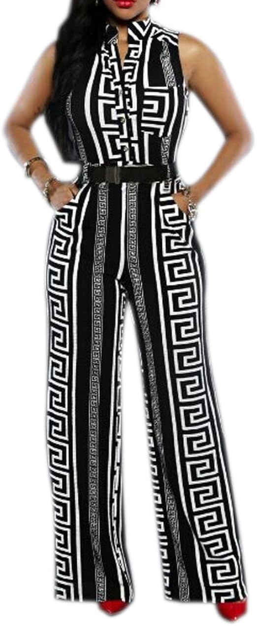 cranes print belted wide leg jumpsuit