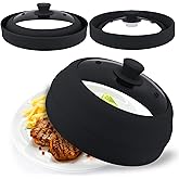 Collapsible Microwave Cover,10.5 Inch Microwave Splatter Cover Glass,Microwave Cover for Food, BPA-Free,Vented Glass Splatter