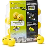 AG AlmostGolf Balls - (24 Pack, Yellow) - Almost Golf Balls Foam Golf Training Aids for Indoor Or Yard Practice - Includes 24 AlmostGolf Balls