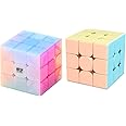 CuberSpeed Bundle Moyu Macaron Meilong 3x3 stickerless with QY Toys Warrior W 3x3 Jelly Cube Puzzle