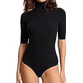 Commando Ballet Short Sleeve Turtleneck Thong Bodysuit KT036