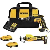 DEWALT 20V MAX XR Brushless Drywall Screw Gun and Cut-Out Tool Combo Kit with 2 Batteries and Charger Included (DCK265D2)