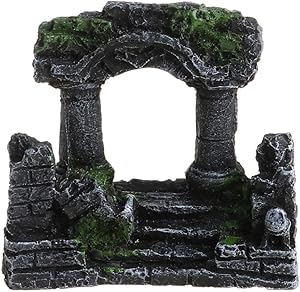 New Resin Rome Square Stone Pillars Aquarium Landscaping Fish Tank Decor Bi-Columns Practical Aquarium Fish Tank Supplies Aquarium Decoration Fish Tank Decoration aquarium heater light thermometers