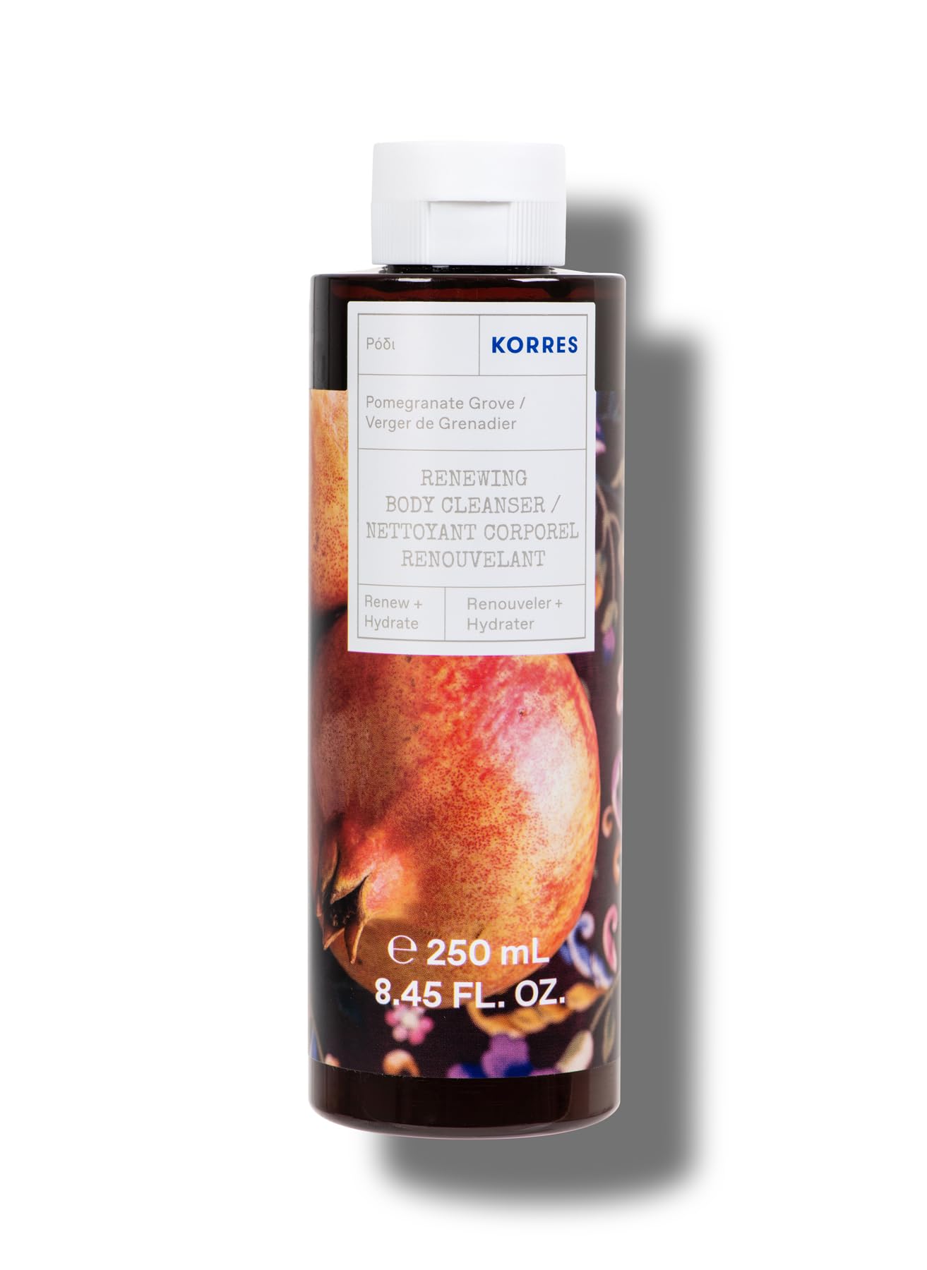 KORRES POMEGRANATE Revitalising Shower Gel with Active Aloe Vera, Dermatologically Tested, Vegan, 250 ml