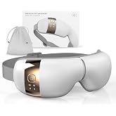 HubiCare Eye Massager with Heat, Vibration, and Music Helps Relieve Strain, Dark Circles, Dryness, and for Migraine Relief Re