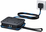 NTONPOWER 4 Way Wall Mounted Extension Lead USB C 3250W 13A 1.6M Cord Travel view 1