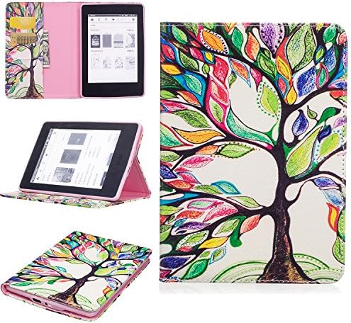Kindle Paperwhite Case, Jessica PU Leather Folio Flip Smart Stand Wallet Case with Built in Card Slots &amp; Money Slot for all-new Amazon Kindle Paperwhite (Fits all 2012, 2013, 2015 and 2016 Versions)