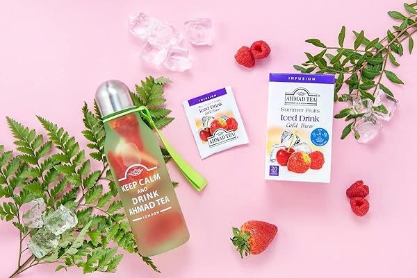 AHMAD TEA HERBAL TEA, COLD BREW SUMMER FRUITS TEABAGS, ICED TEA, 20 CT (PACK OF 1) – DECAFFEINATED