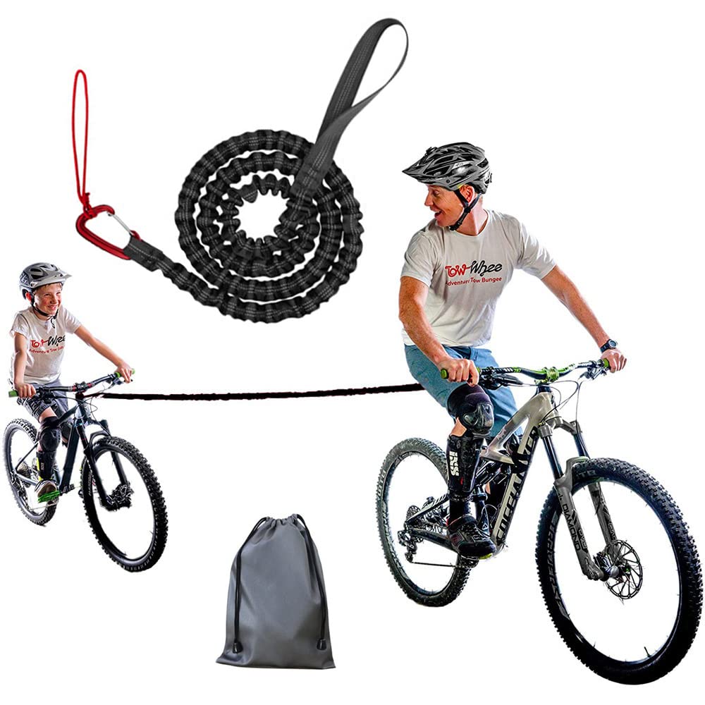 DZOZO Bicycle Tow Rope MTB Bike Traction Rope Portable Reflective Belt Elastic Traction Protection Rope Bike Towing Strap Parent-Child Pull Traction Bicycle Tow Rope Mountain Bike Accessories