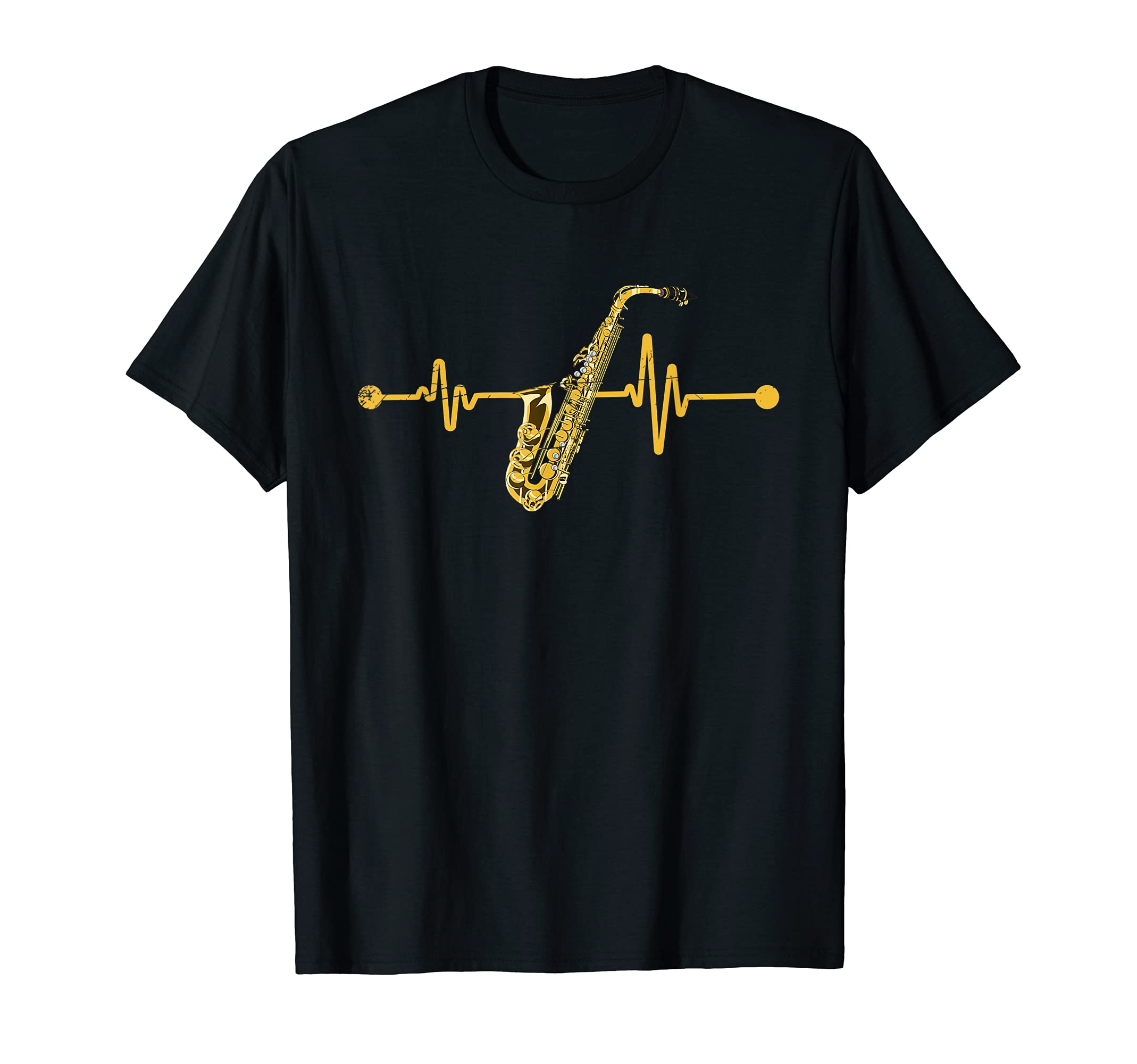 Saxophonist Sax Player Heartbeat Jazz Musician Saxophone T-Shirt