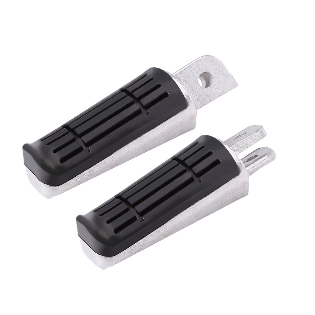Qiilu 1 Pair of Front Motorcycle Footrest Pedals Foot Pegs for YAMAHA XJR400/1200/1300/FZ400
