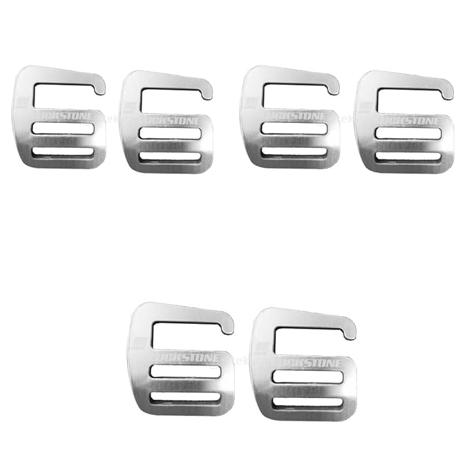 Baoblaze 6pcs Metal G Hook Webbing Buckle Outdoor Carabiners Quick