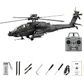 NBJIALIN C170 RC Helicopter - Remote Control Helicopters for Adults,1/48 Scale Brushless Motor 2.4G 6CH Gyro Stabilized Aircraft with Hold &amp; Optical Flow,3D Stunt Drone (Gray, 1 Battery)