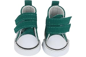 AugFrog A Pair of Doll Canvas Shoes for 12-14 inch Dolls, Fashionable and Versatile Doll Sneakers Doll Casual Shoes, 8 Colors to Choose from, Bright and Colorful, for Your Kids (Green)