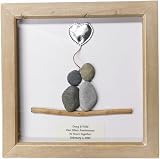 Personalised Silver 25th Wedding Anniversary Pebble Art Frame view 1