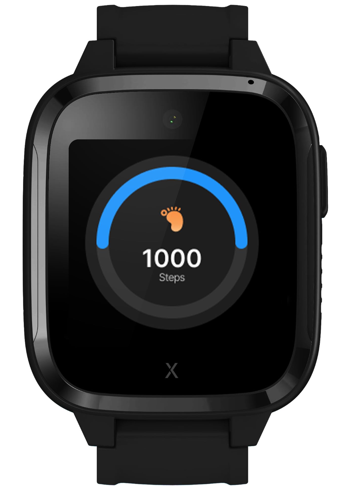 XPLORA Kidzi - Watch Phone for children 4G - Calls, Messages, Kids School Mode, SOS function, GPS Location, Camera and Pedometer - Including 3 months free subscription (BLACK)